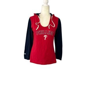 MLB Philadelphia Phillies long sleeve hooded t-shirt - M
